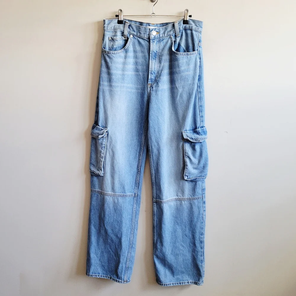 SANDRO High Rise Cookie Cargo Jeans - Picture 7 of 13